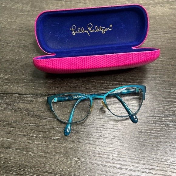 Lilly Pulitzer prescription glasses, and matching case - Picture 1 of 8